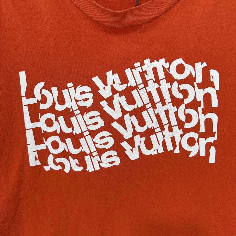 Louis Vuitton Louis Vuitton Orange Distorted Logo Tee Size US M / EU 48-50 / 2 - 5 Thumbnail
