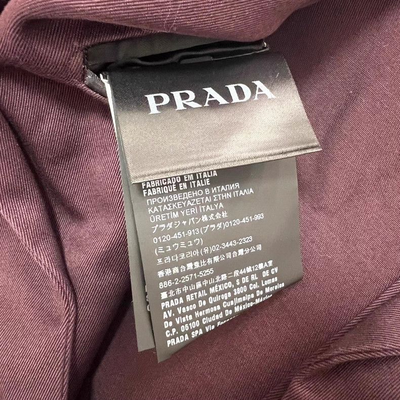 Prada Prada Men's Burgundy Long Coat Size US XL / EU 56 / 4 - 7 Thumbnail