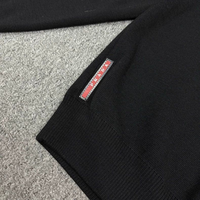 Prada Prada Black Nylon Knit Jacket Size US L / EU 52-54 / 3 - 3 Thumbnail