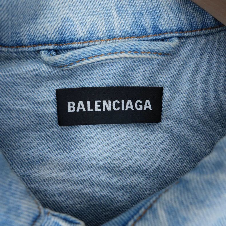 Balenciaga Blue Rainbow Denim Jacket