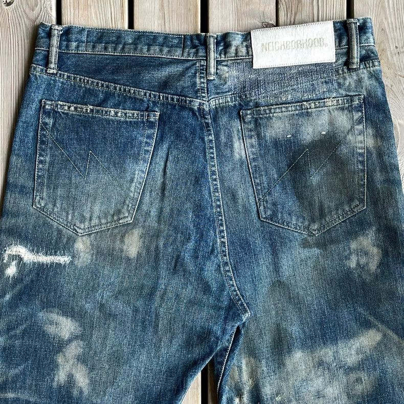 Neighborhood Neighborhood Blue Distressed Denim Jeans Size US 26 / EU 42 - 5 Thumbnail