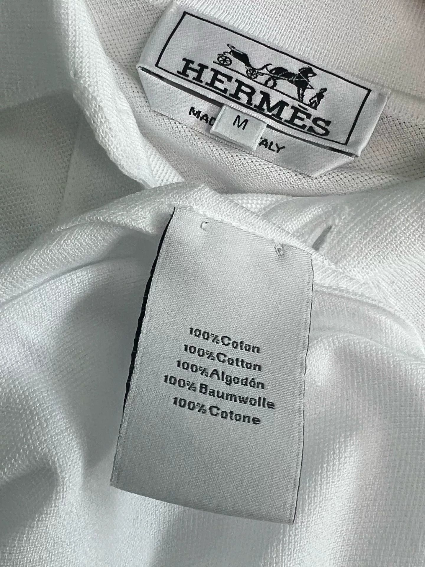 Hermes Hermes Men's New Polo Shirt Green Collar Size US M / EU 48-50 / 2 - 5 Thumbnail