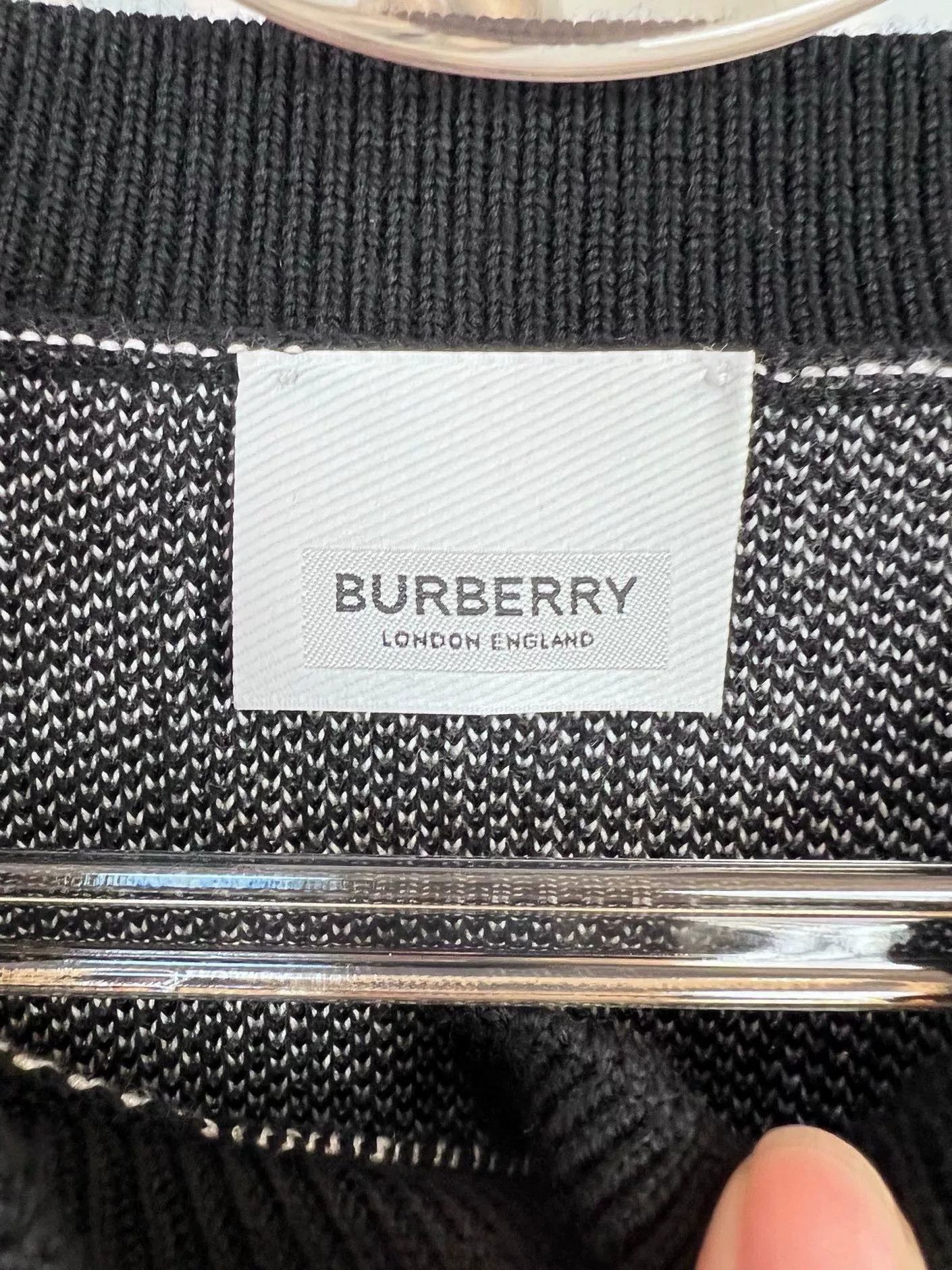 Burberry Burberry Logo Wool Cotton Cardigan Size US M / EU 48-50 / 2 - 3 Thumbnail