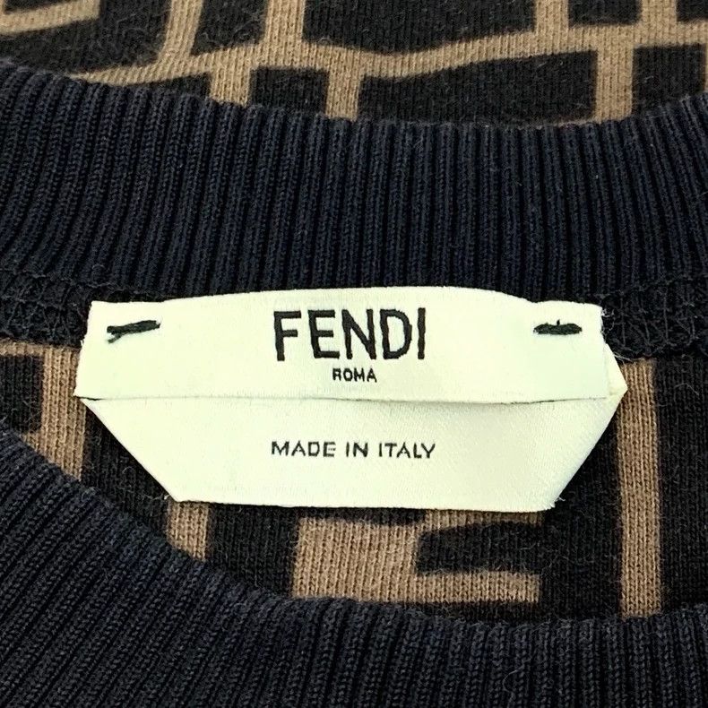 Fendi Fendi Logo All-over Print Cotton Crewneck Long-sleeve Sweatshirt Size US S / EU 44-46 / 1 - 7 Thumbnail