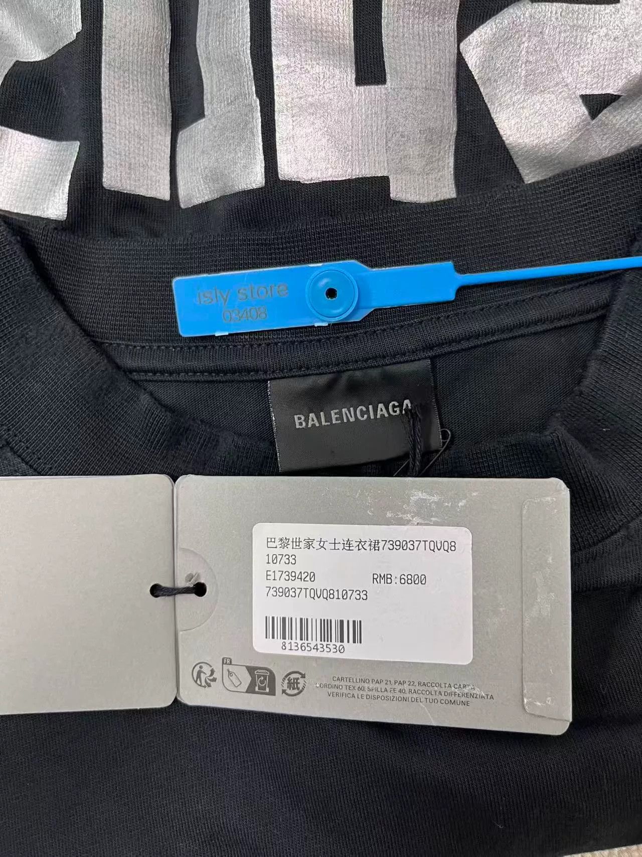 Balenciaga Balenciaga Letter Print Short Sleeve Dress Size US 36 / EU 52 - 5 Thumbnail