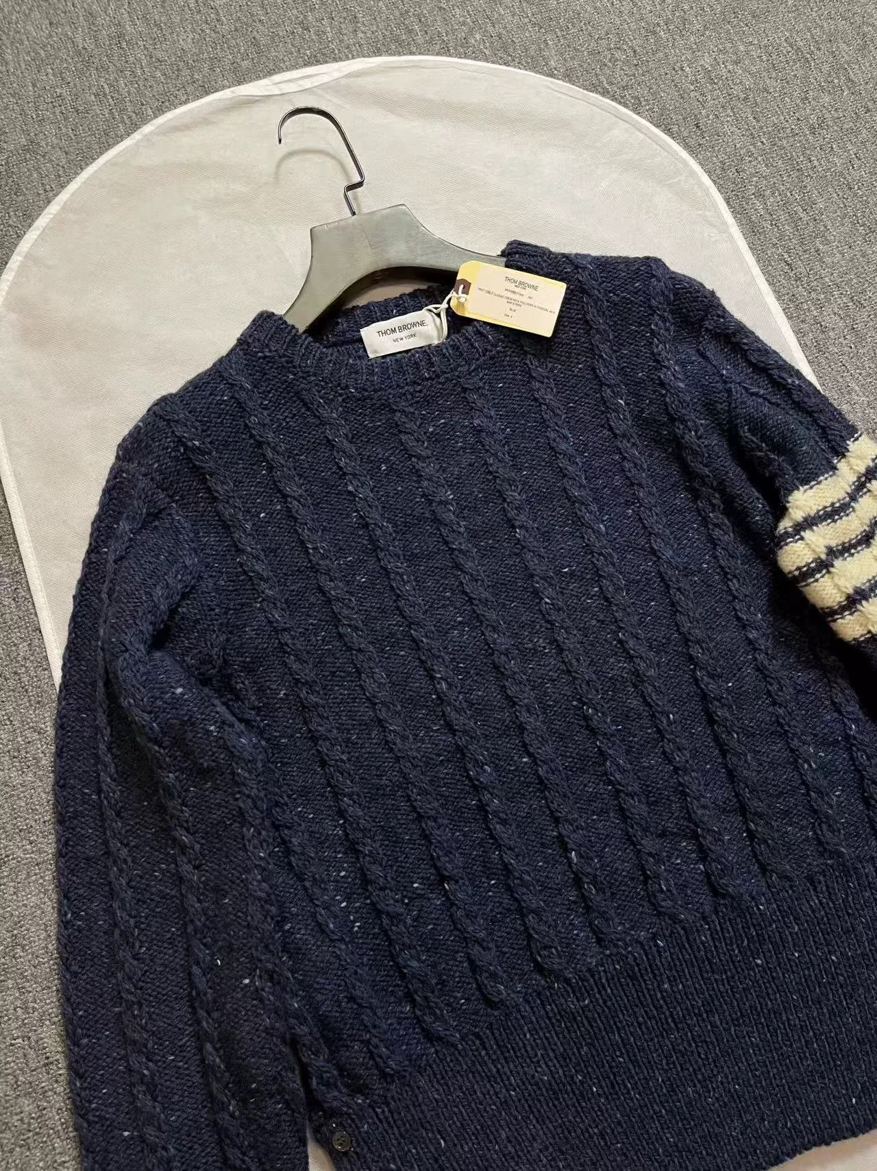 Thom Browne Thom Browne Navy Knit Sweater Men's Size US XS / EU 42 / 0 - 7 Thumbnail