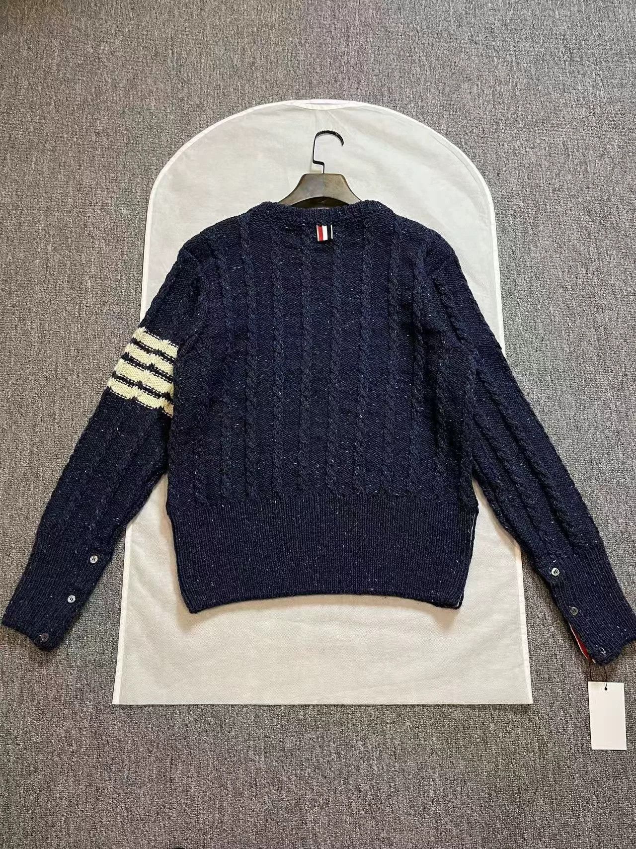 Thom Browne Thom Browne Navy Knit Sweater Men's Size US XS / EU 42 / 0 - 2 Thumbnail