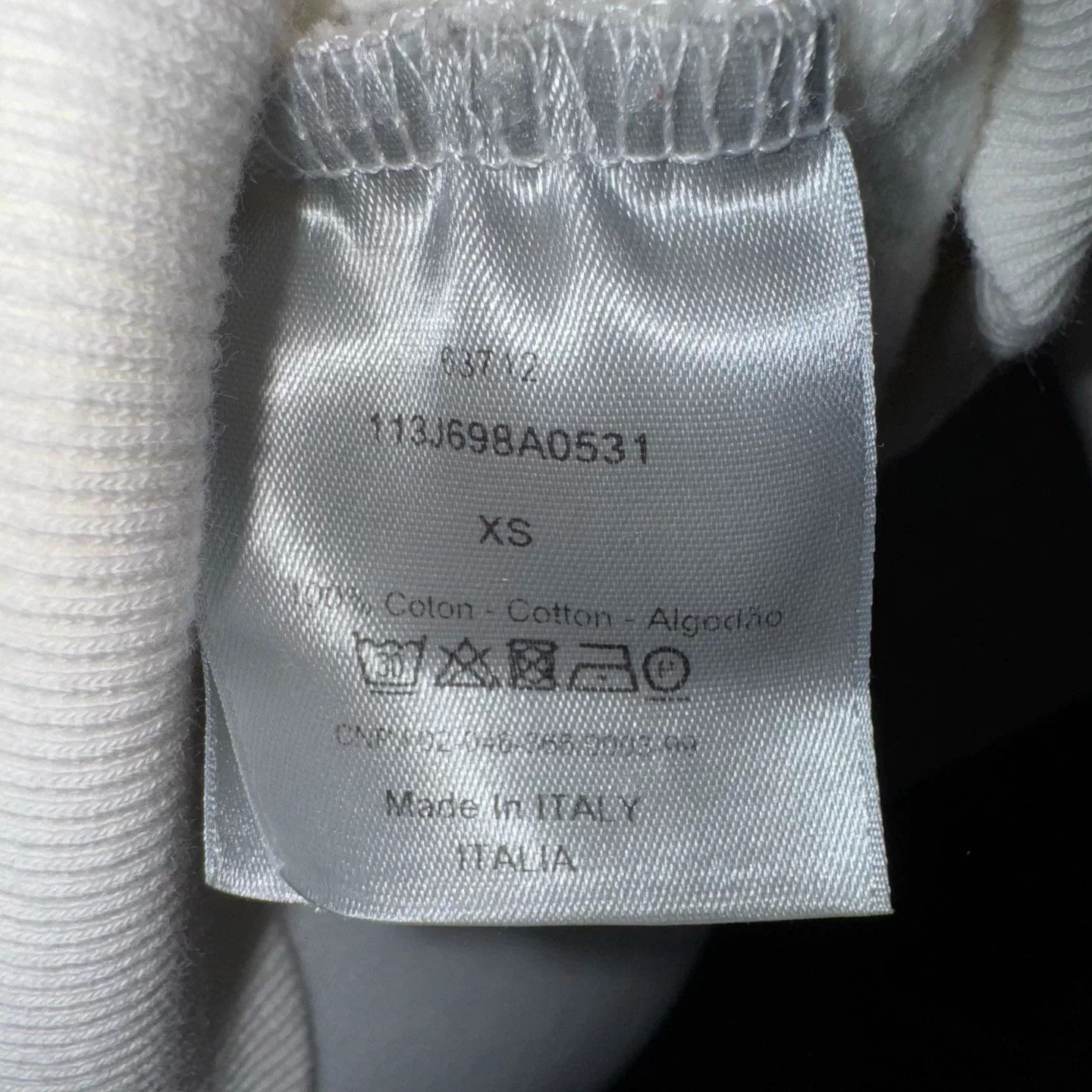 Comme des Garcons cd embroidered hoodie in white Size US XS / EU 42 / 0 - 3 Thumbnail
