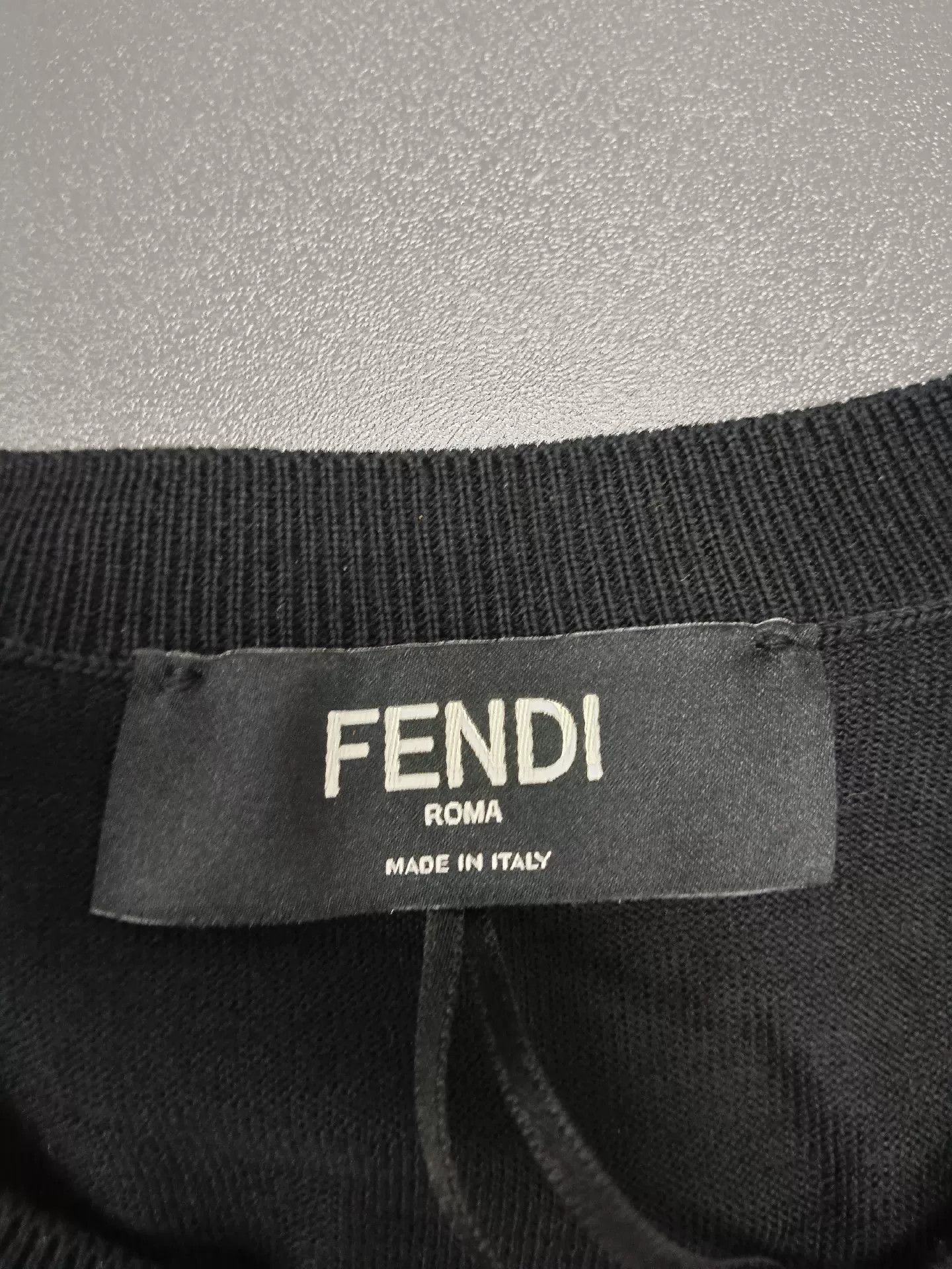 Fendi new fendi classic logo black sweatshirt Size US L / EU 52-54 / 3 - 2 Thumbnail
