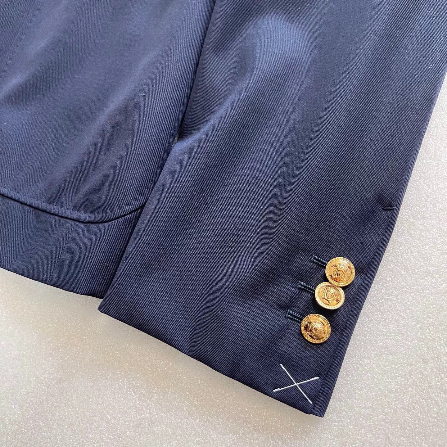 Versace versace men's wool suit deep blue Size US L / EU 52-54 / 3 - 4 Thumbnail