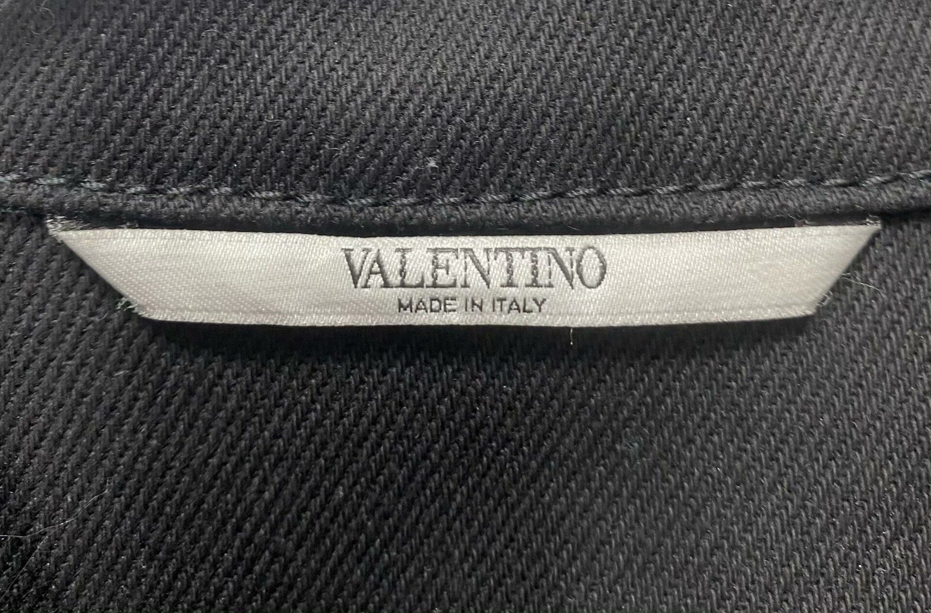 Valentino Valentino Black Logo Denim Jacket Size US M / EU 48-50 / 2 - 3 Thumbnail