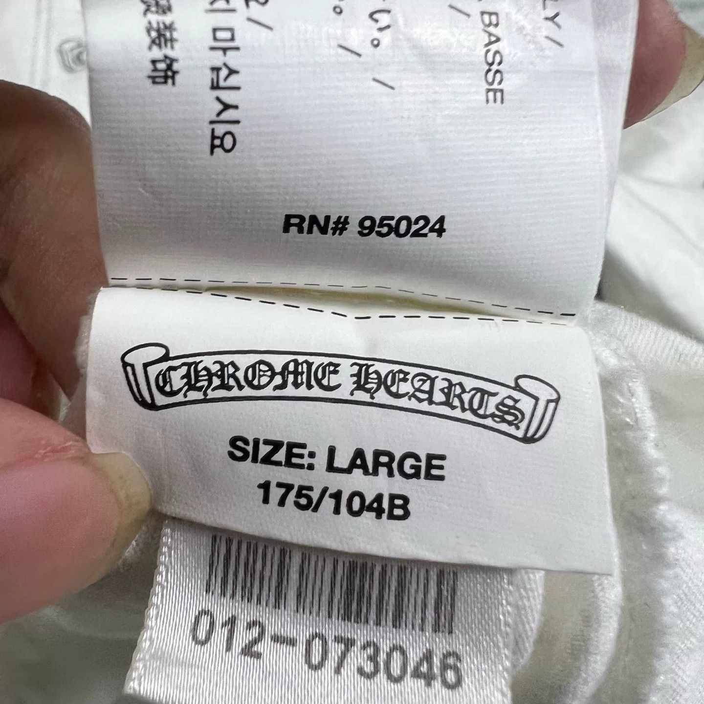 Chrome Hearts Chrome Hearts White Long Sleeve Top Size US L / EU 52-54 / 3 - 4 Thumbnail