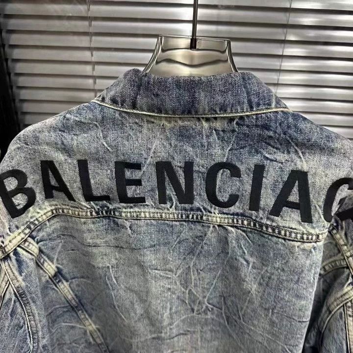 Balenciaga Balenciaga Denim Jacket Logo Embroidered Size US S / EU 44-46 / 1 - 4 Thumbnail