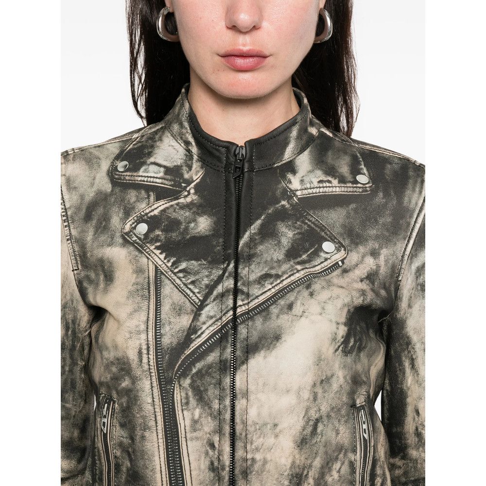 Diesel Diesel NEUTRALS Jackets - Leather Jackets Size XS / US 0-2 / IT 36-38 - 4 Thumbnail