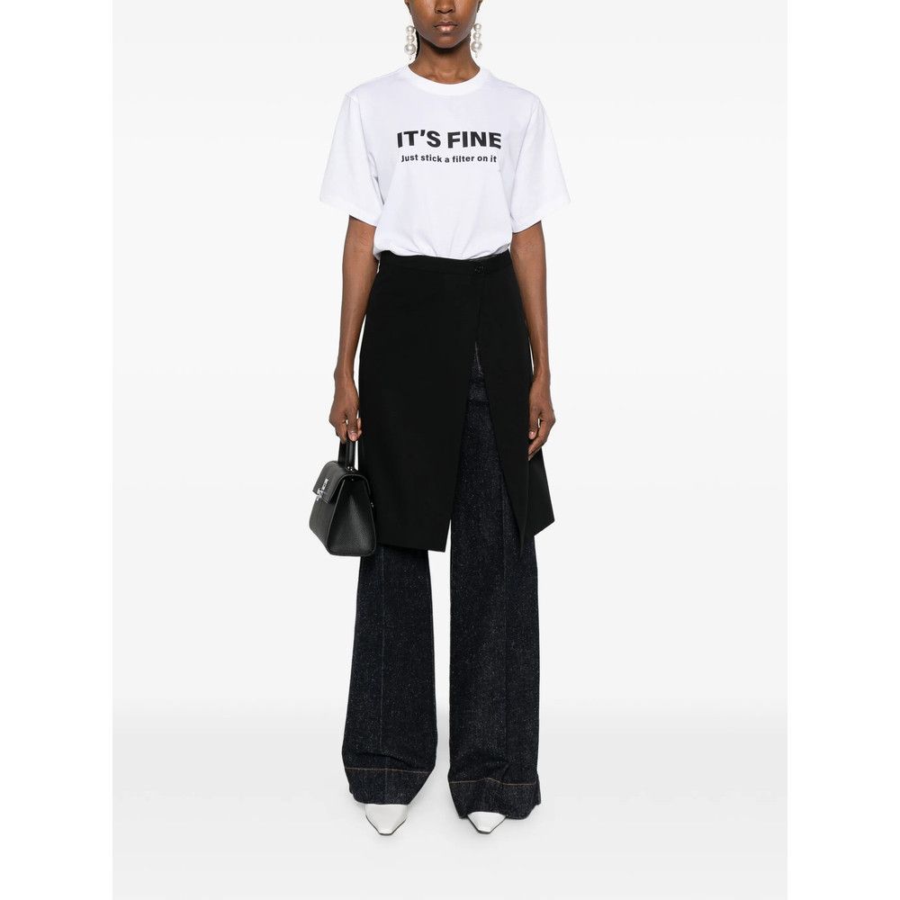 Victoria Beckham Victoria Beckham WHITE Tops - T-shirts & Jerseys Size M / US 6-8 / IT 42-44 - 3 Thumbnail
