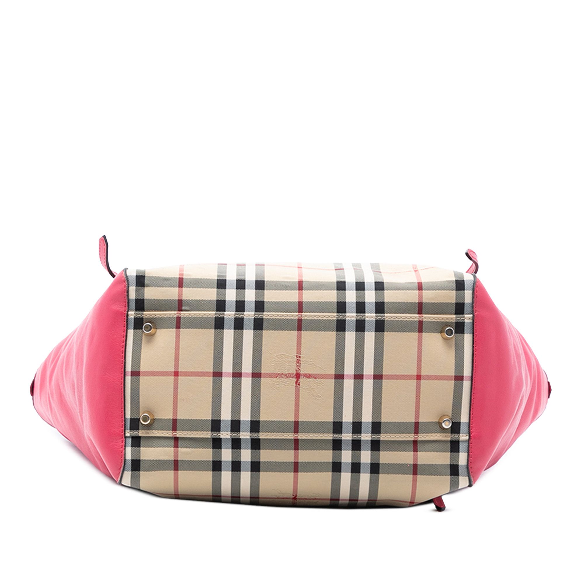 Burberry Burberry Small Haymarket Check Canvas and Leather Canterbury Tote Size ONE SIZE - 3 Thumbnail