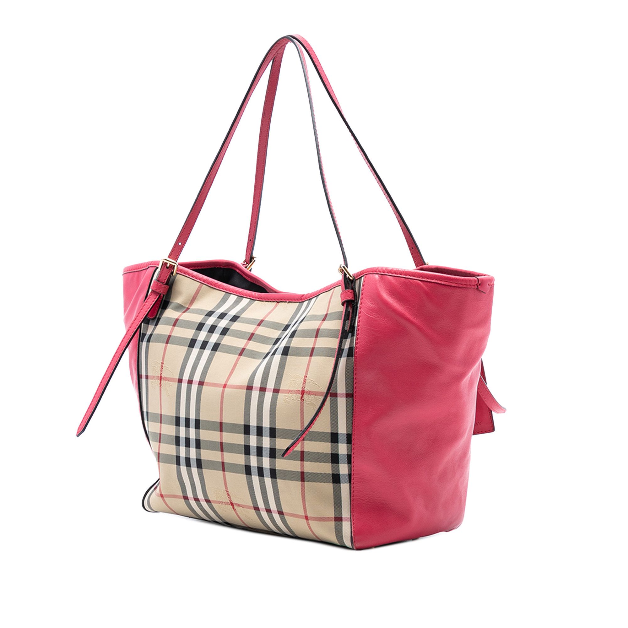 Burberry Burberry Small Haymarket Check Canvas and Leather Canterbury Tote Size ONE SIZE - 2 Thumbnail