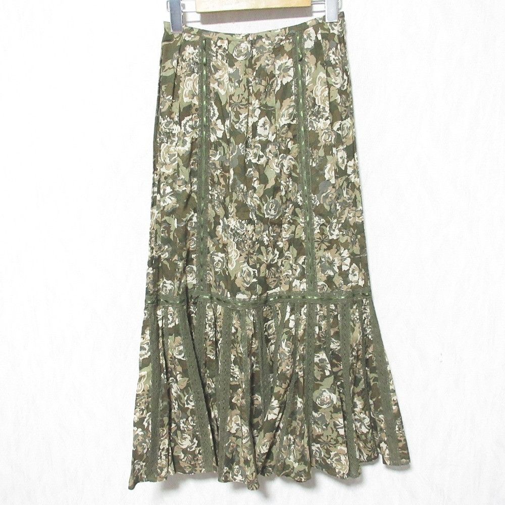 Other Other PINK HOUSE Flower Print Long Mermaid Skirt Cotton Skirts DUTY FREE for USA Size ONE SIZE - 2 Thumbnail