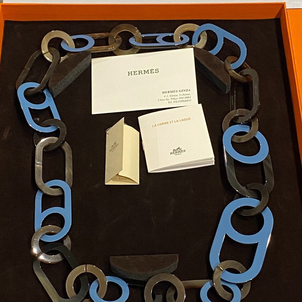 Hermes Hermes Hermes Variations Buffalo Horn Long Necklace Natural Material Necklace DUTY FREE for USA Size ONE SIZE - 5 Thumbnail