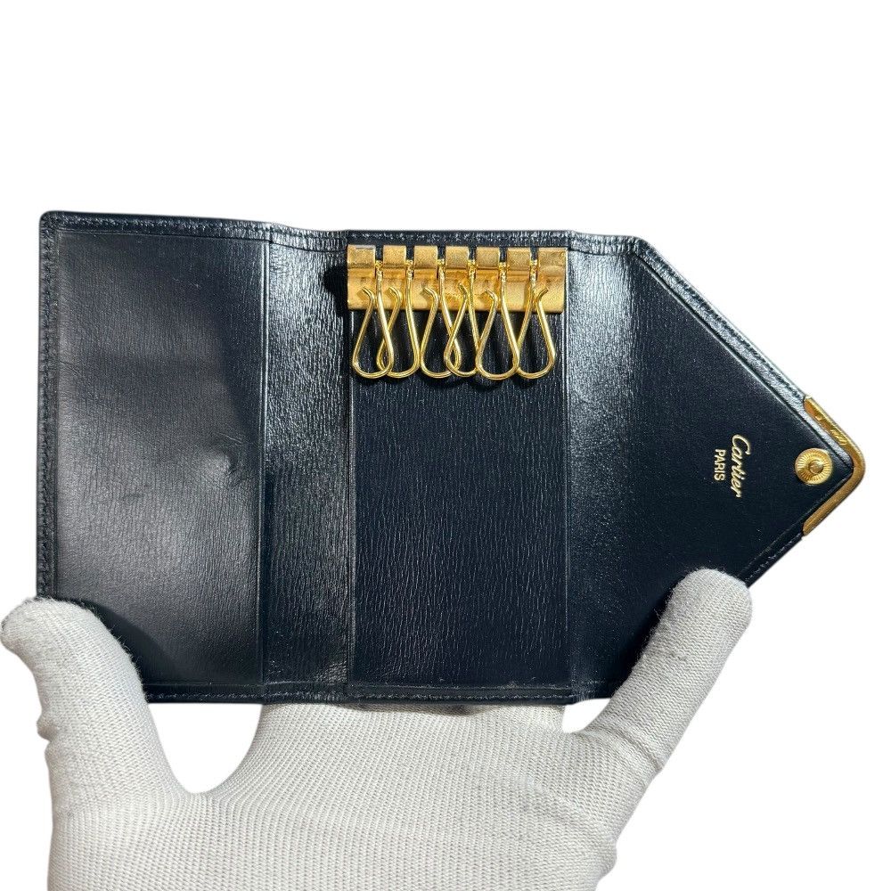 Cartier Cartier Cartier Sapphire Line Key Case Leather Key case DUTY FREE for USA Size ONE SIZE - 5 Thumbnail
