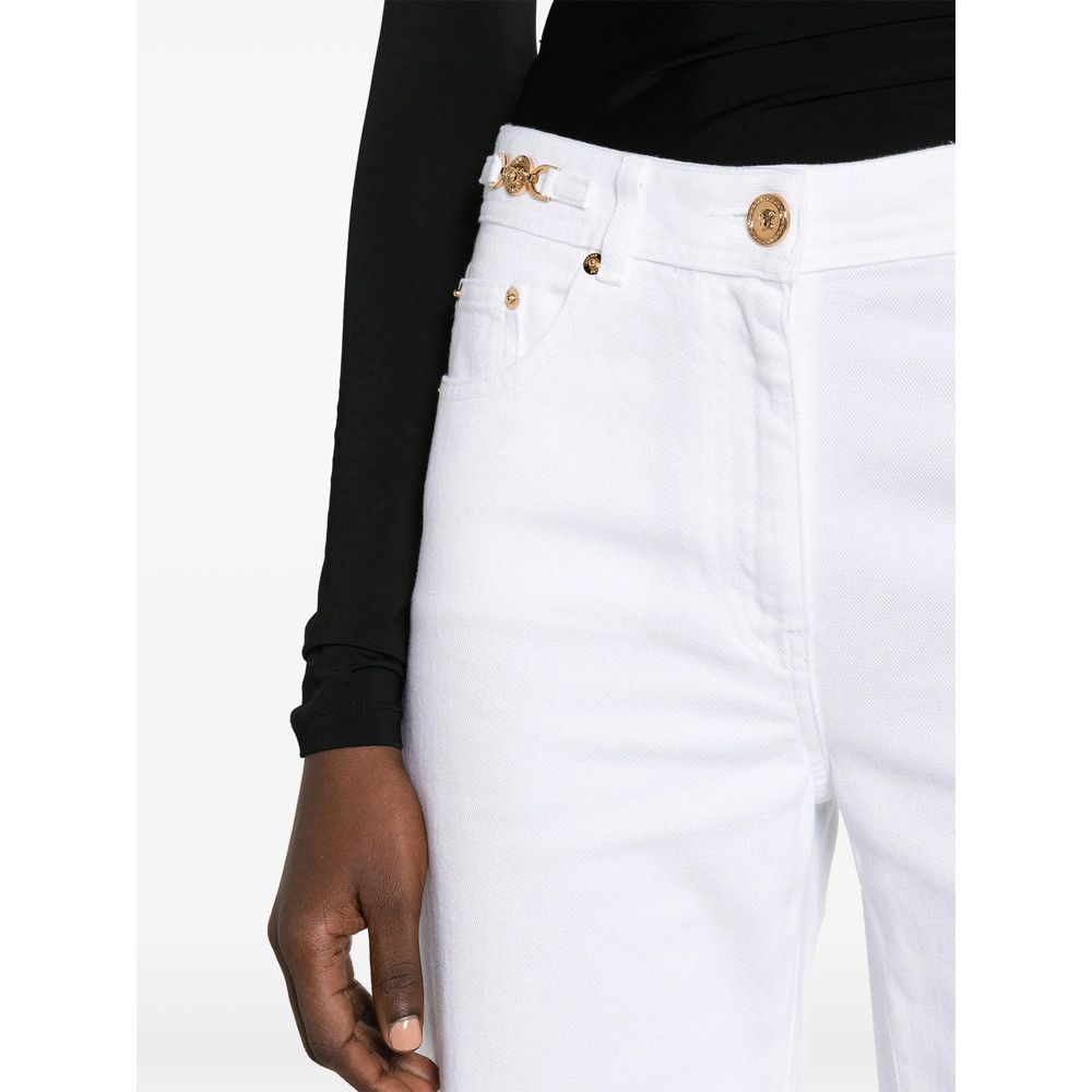 Versace Versace WHITE Denim - Straight-Leg Jeans Size 27" / US 4 / IT 40 - 4 Thumbnail