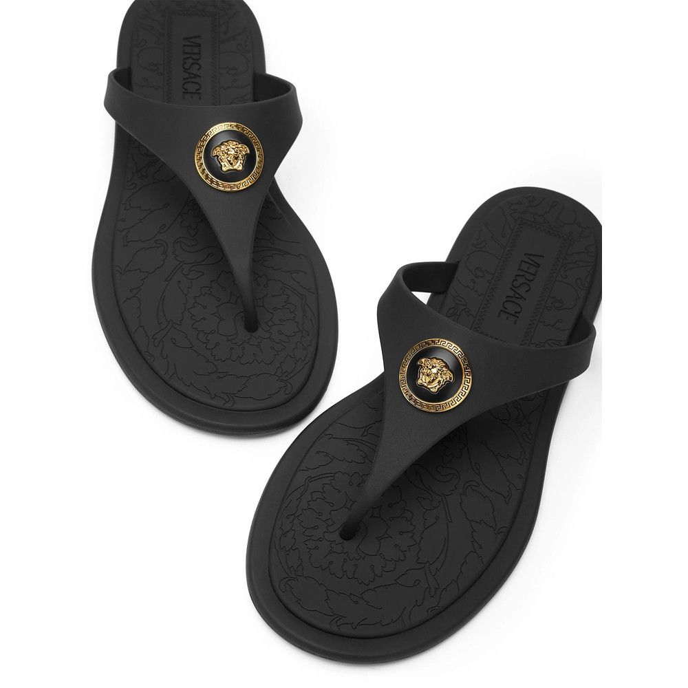 Versace Versace BLACK Flip-Flops & Slides Size US 7 / IT 37 - 4 Thumbnail