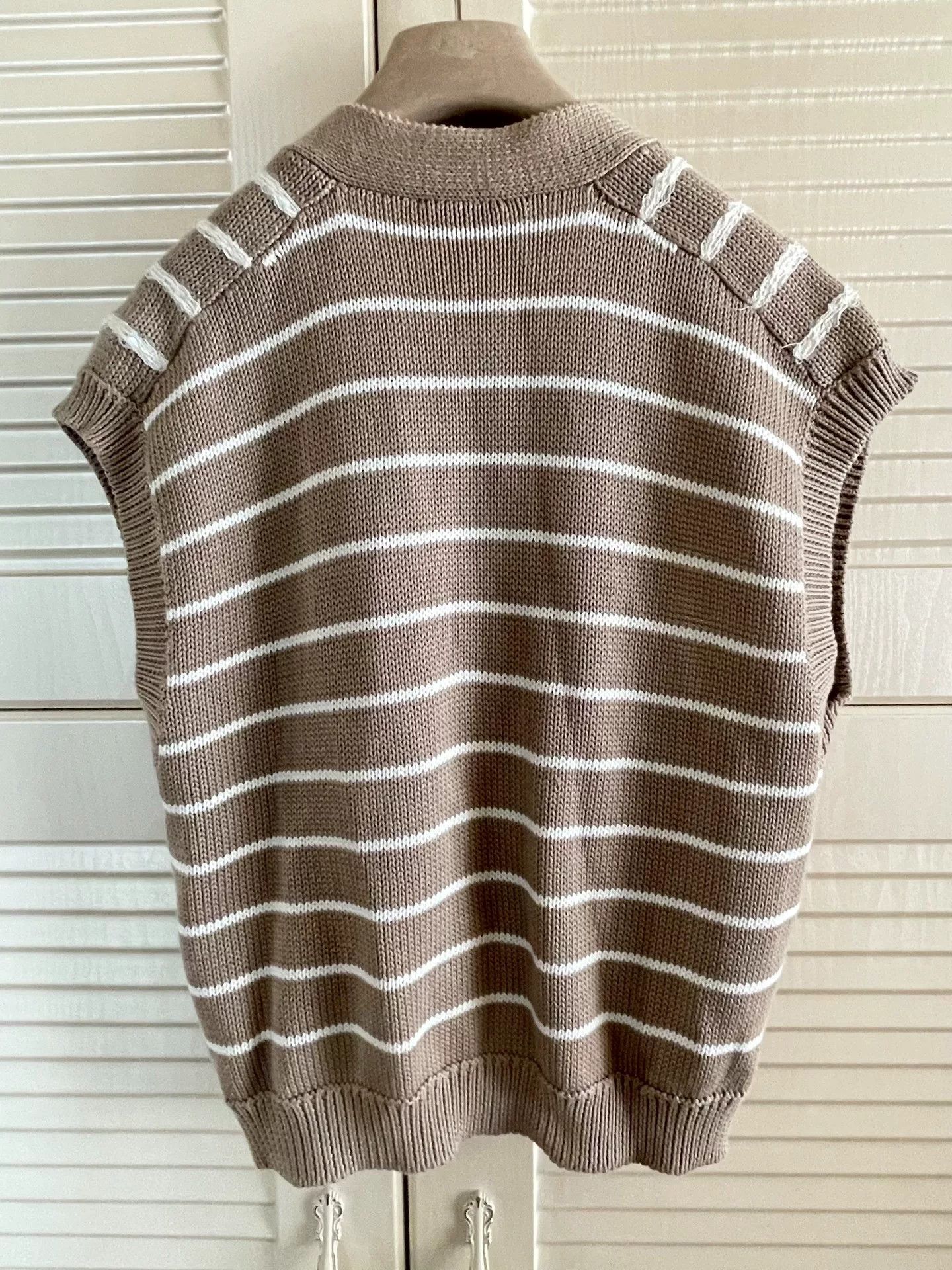 Brunello Cucinelli Brunello Cucinelli Striped Beaded Vest Size US M / EU 48-50 / 2 - 2 Thumbnail