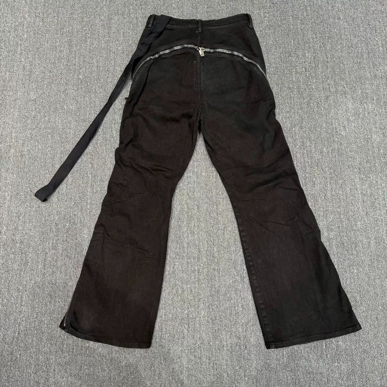 Rick Owens Rick Owens Black Zip Flare Jeans Size US 29 - 2 Thumbnail