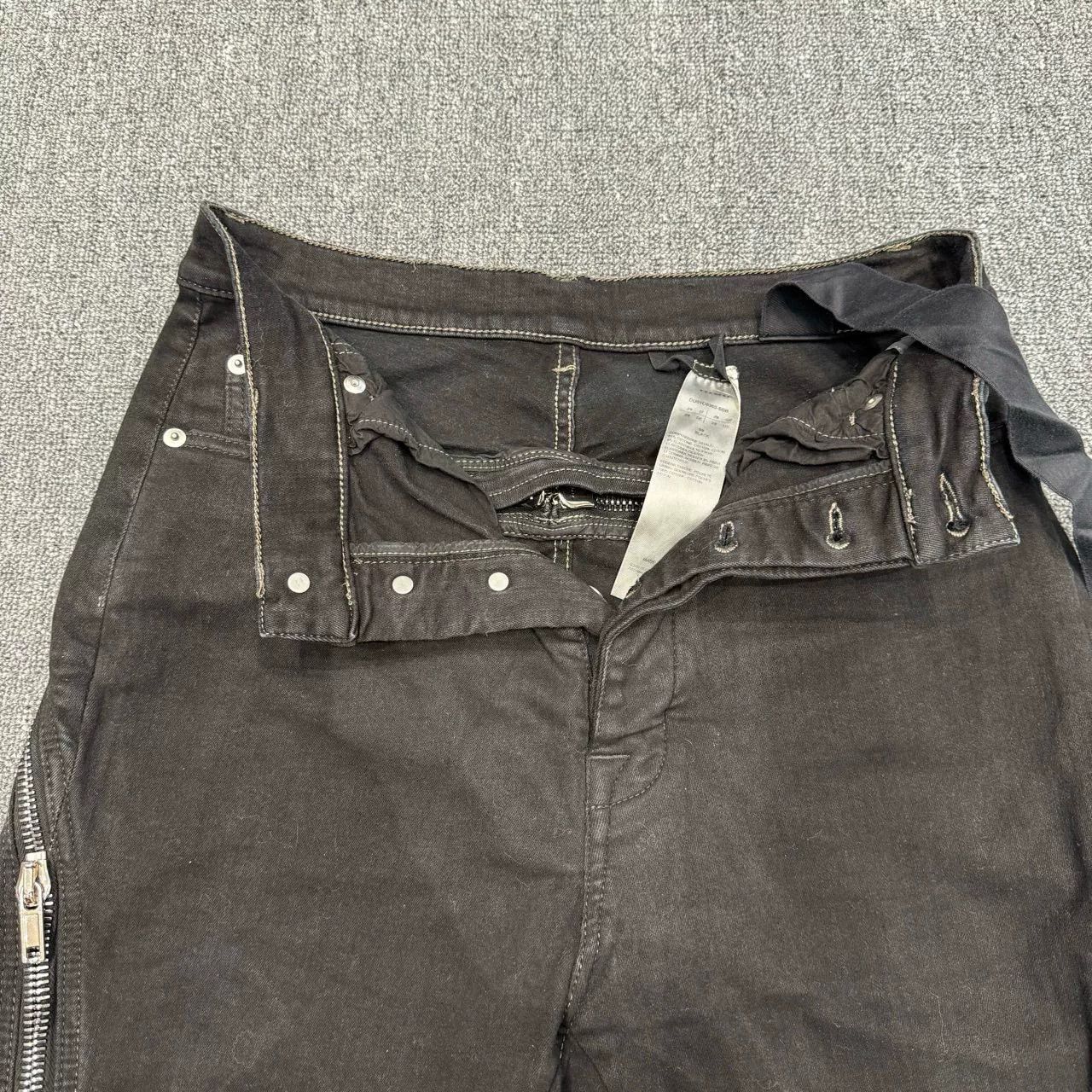 Rick Owens Rick Owens Black Zip Flare Jeans Size US 29 - 4 Thumbnail