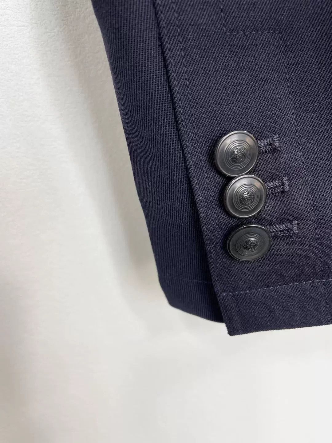 Versace VERSACE Wool Leather Trim Blazer Size US XL / EU 56 / 4 - 6 Thumbnail