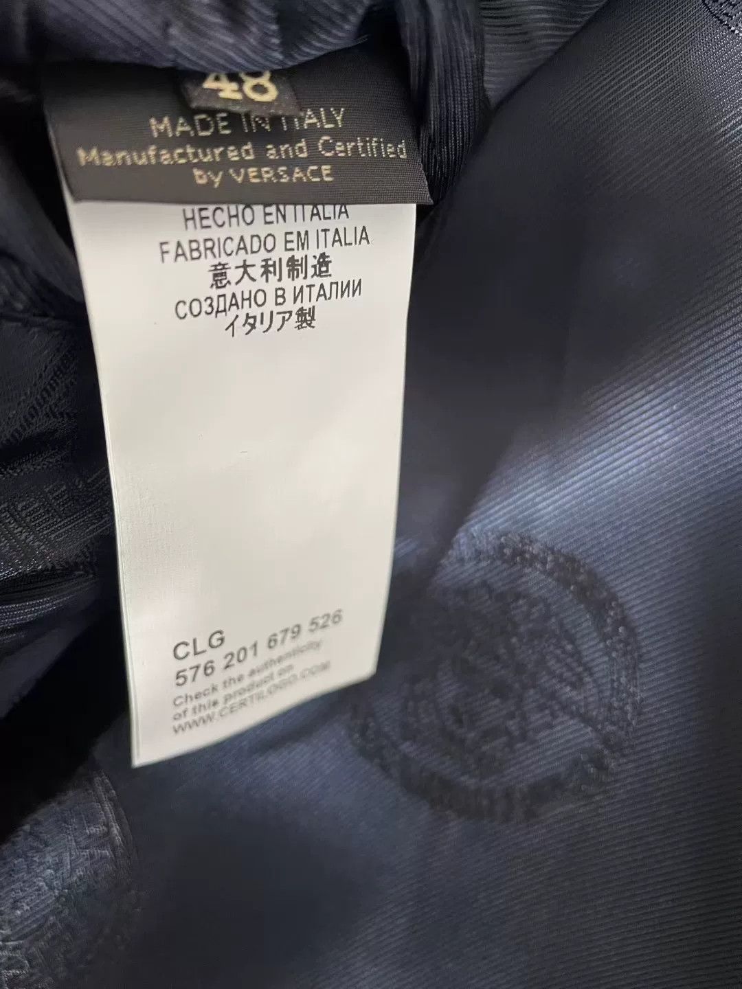 Versace VERSACE Wool Leather Trim Blazer Size US XL / EU 56 / 4 - 9 Thumbnail