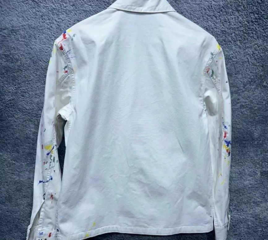 Dior dior logo denim jacket with paint splatter Size US L / EU 52-54 / 3 - 3 Thumbnail