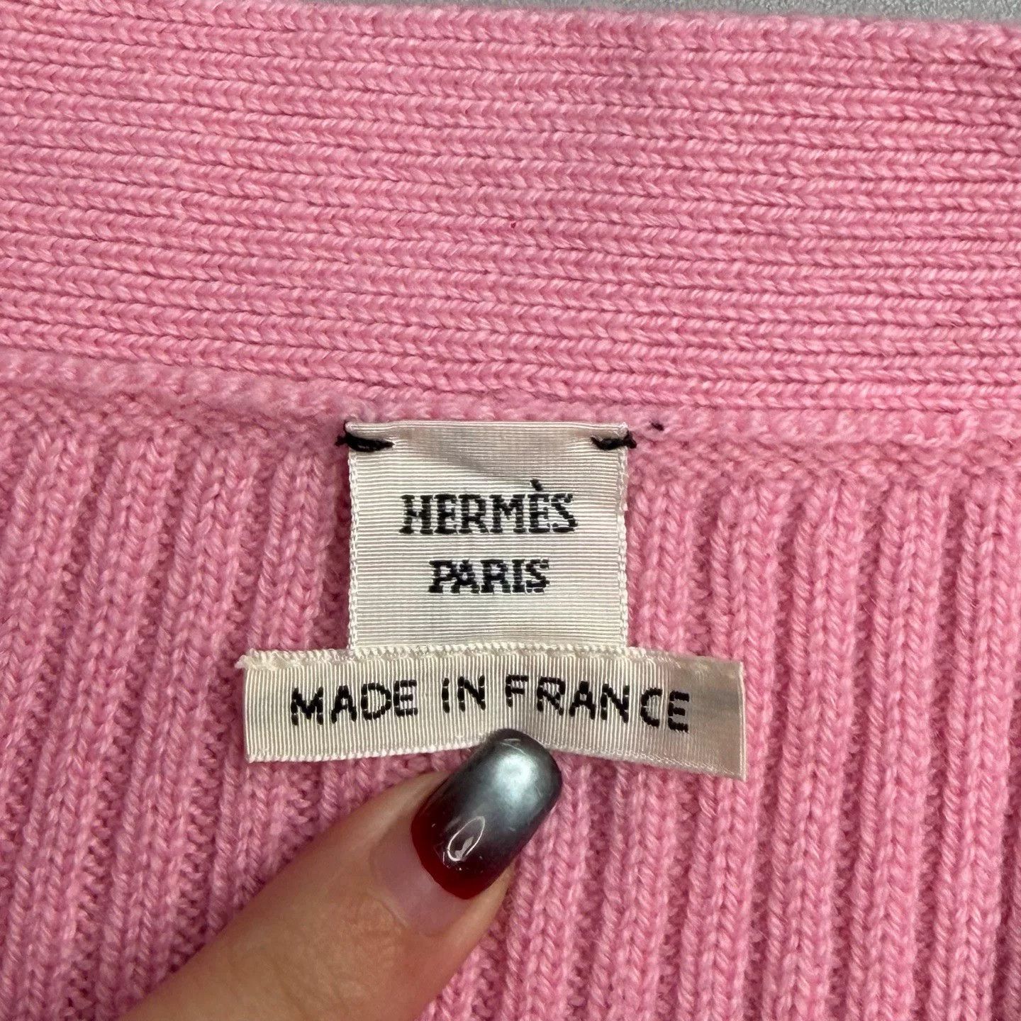 Hermes pink cashmere long cardigan by hermes Size US S / EU 44-46 / 1 - 5 Thumbnail