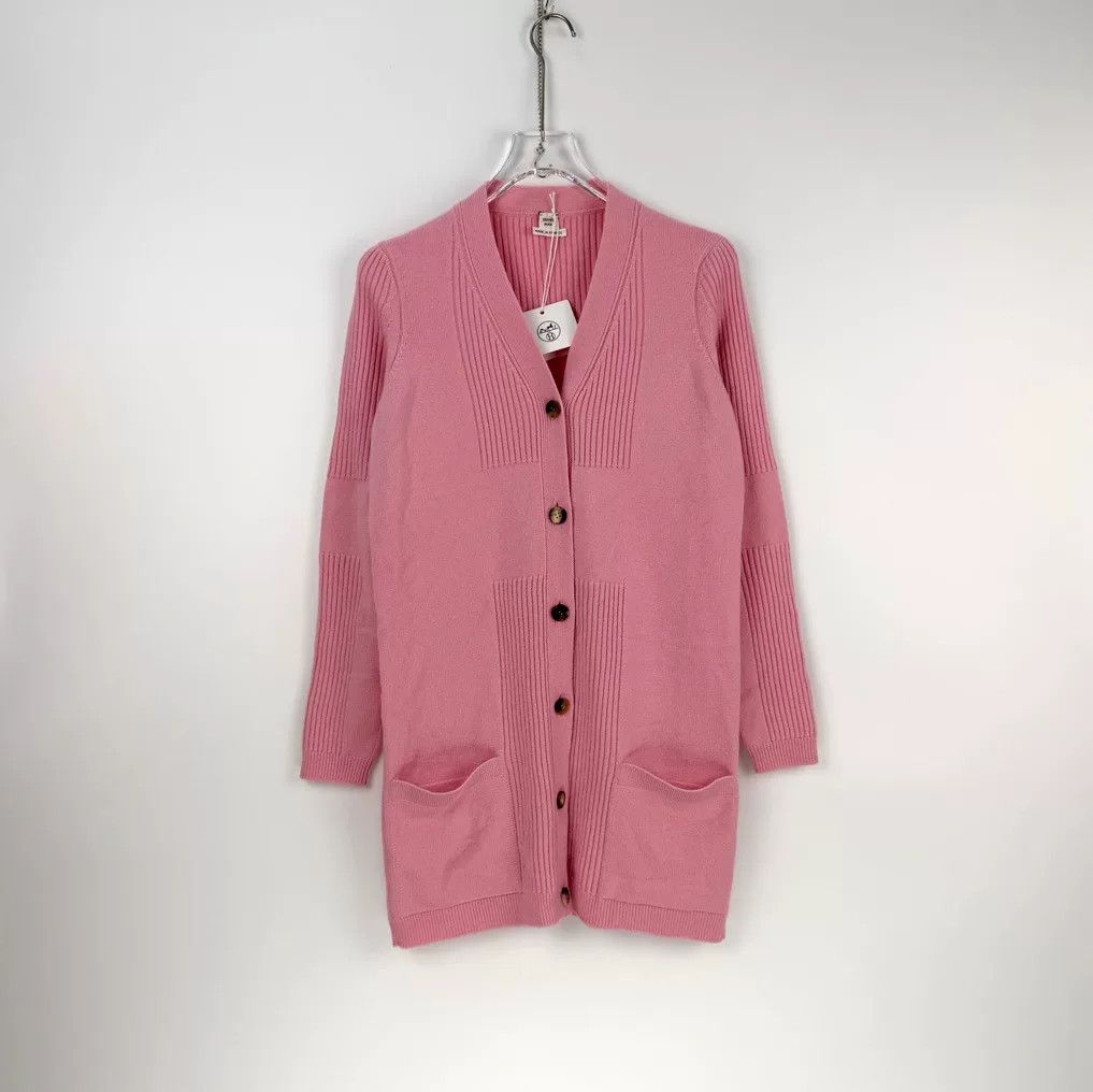 Hermes pink cashmere long cardigan by hermes Size US S / EU 44-46 / 1 - 3 Thumbnail