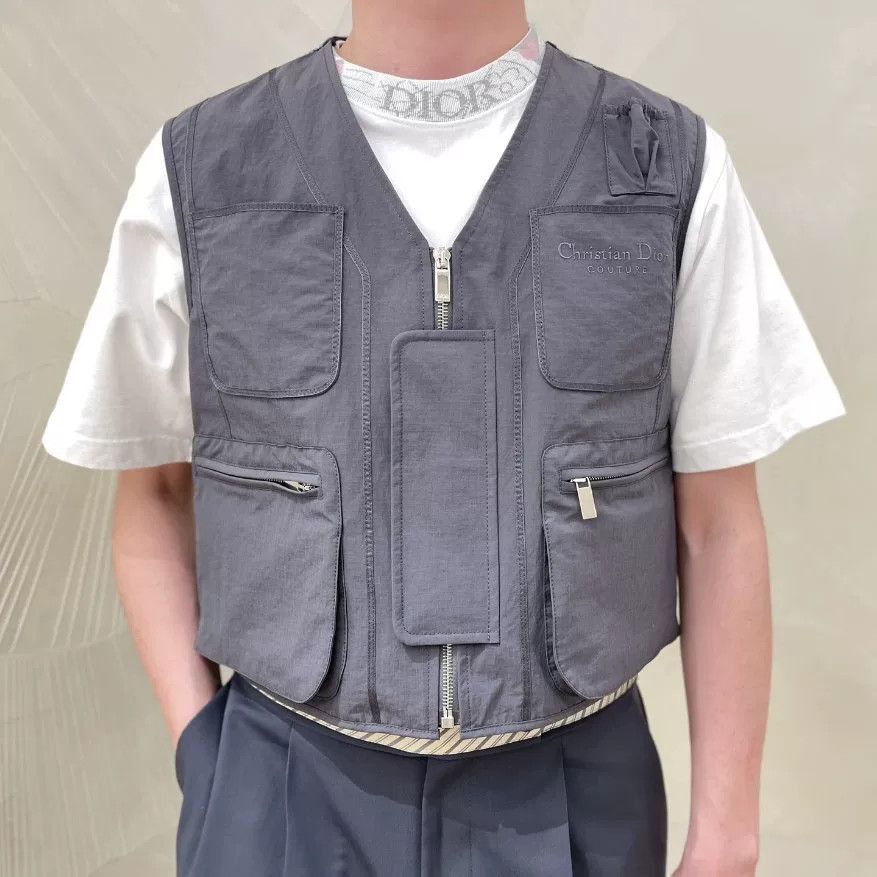 Dior Dior Tactical Vest with Logo Embroidery Size US M / EU 48-50 / 2 - 2 Thumbnail