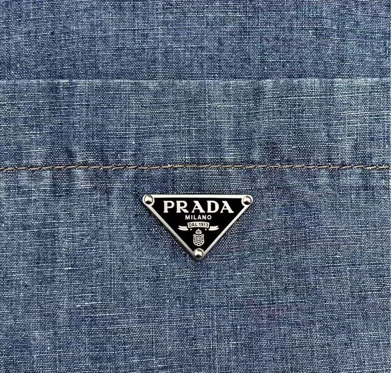 Prada Prada SS23 Denim Short Sleeve Shirt Size US M / EU 48-50 / 2 - 5 Thumbnail