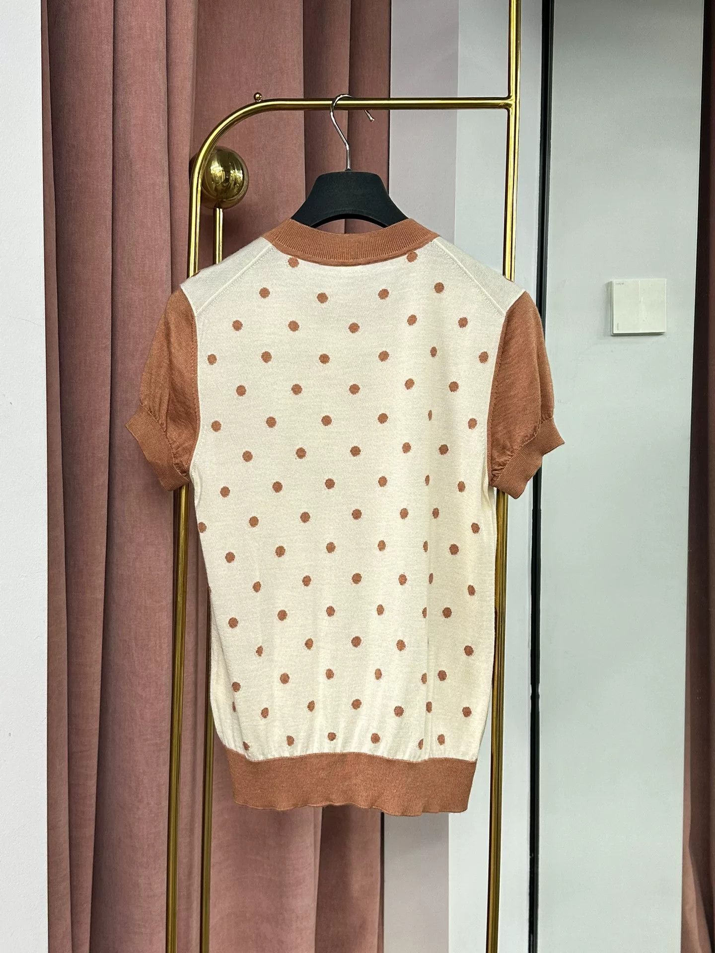 Hermes Hermes Polka Dot Knit Short Sleeve Top Size US M / EU 48-50 / 2 - 4 Thumbnail