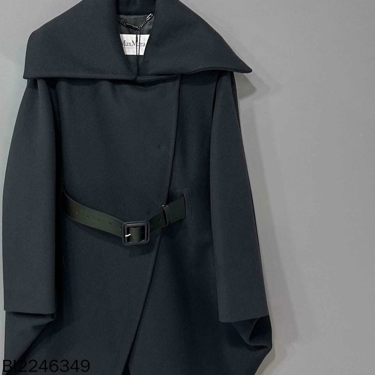 Max Mara black long cape coat with belt Size US S / EU 44-46 / 1 - 2 Thumbnail