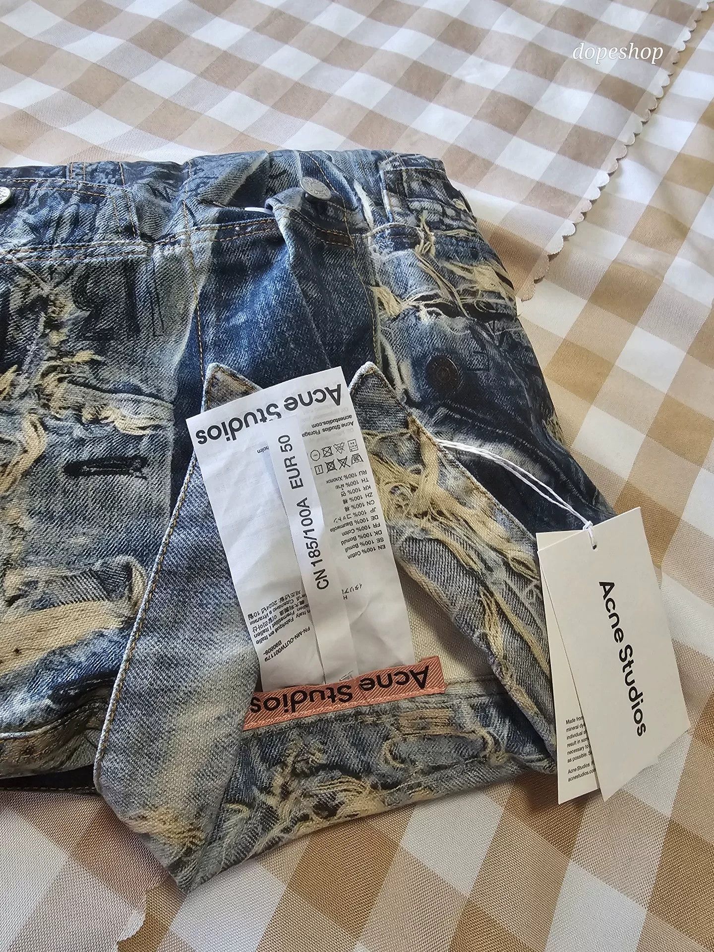 Acne Studios Acne Studios Men's Printed Denim Jacket Size US XL / EU 56 / 4 - 4 Thumbnail
