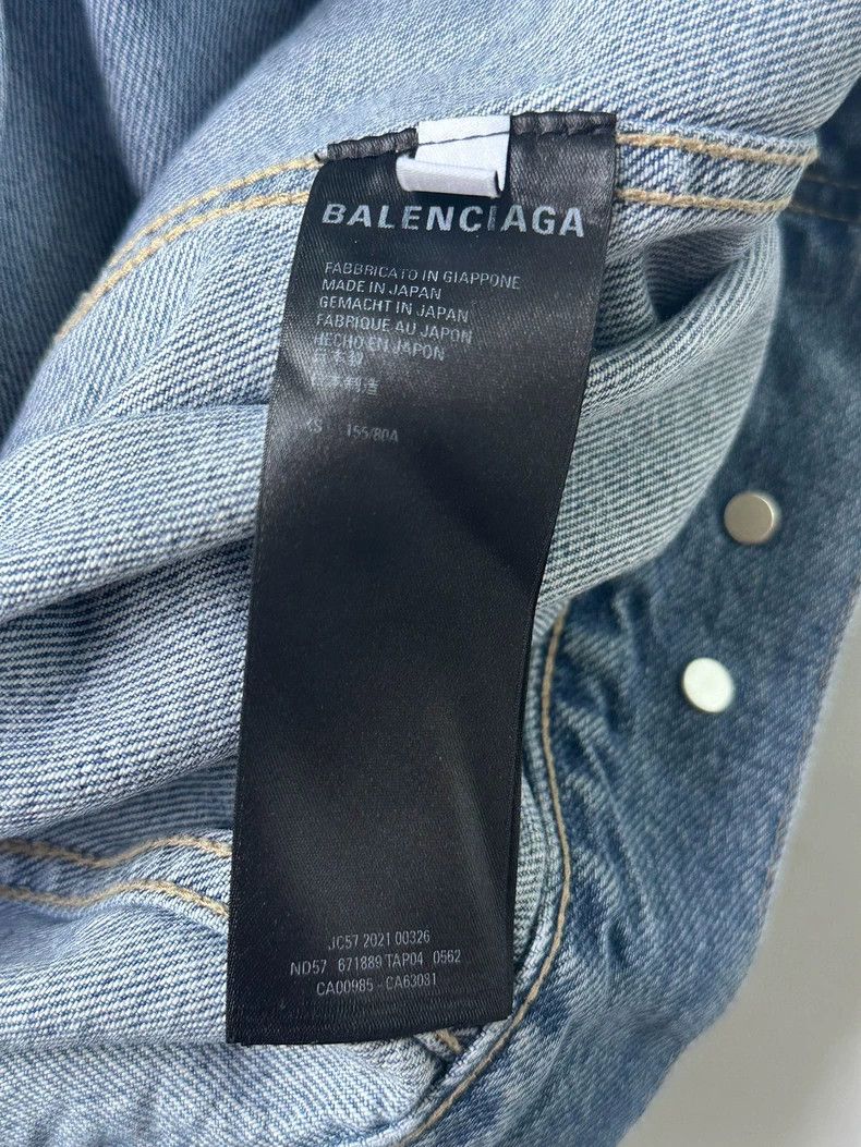 Balenciaga Balenciaga Embroidered Logo Denim Jacket Size US XS / EU 42 / 0 - 4 Thumbnail