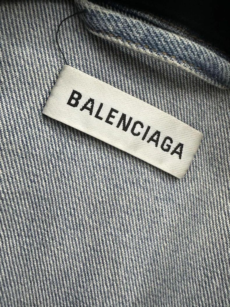 Balenciaga Balenciaga Flag Embroidery Denim Jacket Size US S / EU 44-46 / 1 - 3 Thumbnail