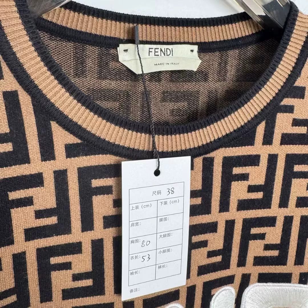 Fendi Fendi Logo Monogram Knit Sweater Size US M / EU 48-50 / 2 - 2 Thumbnail