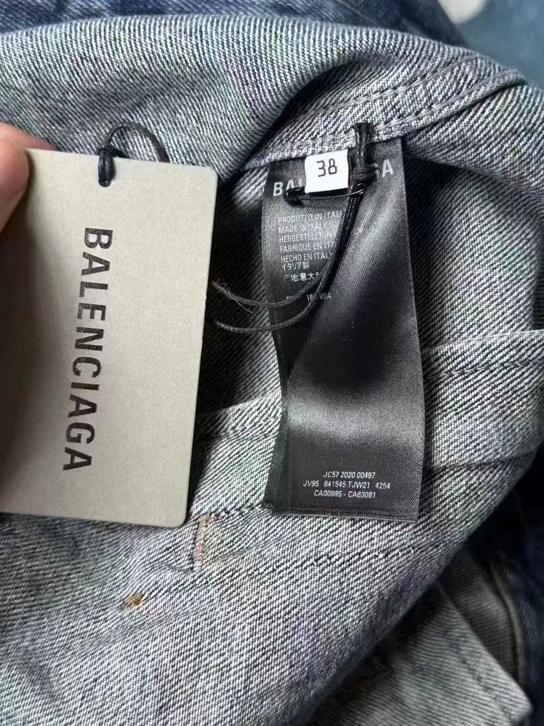 Balenciaga Balenciaga Back Logo Denim Jacket Size US XS / EU 42 / 0 - 4 Thumbnail