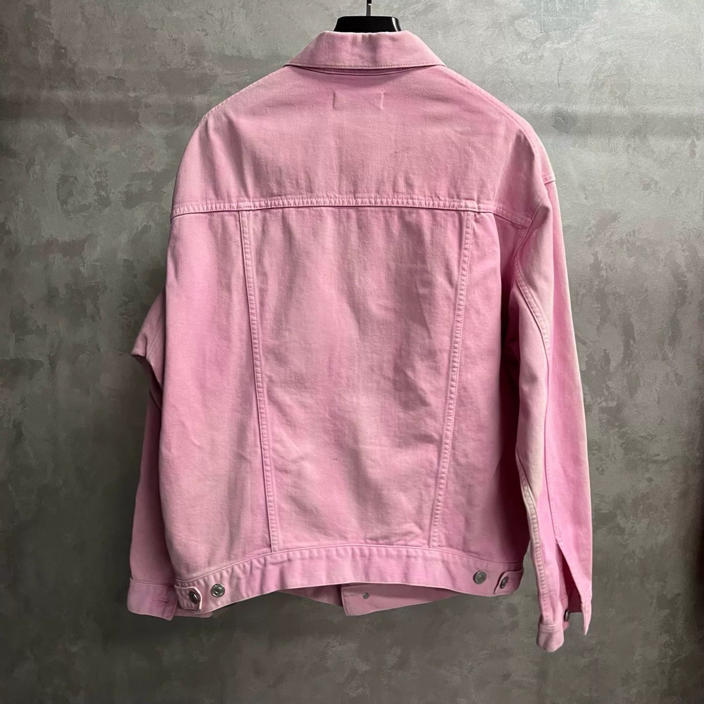 Balenciaga Balenciaga Pink Logo Denim Jacket Size US XS / EU 42 / 0 - 2 Thumbnail