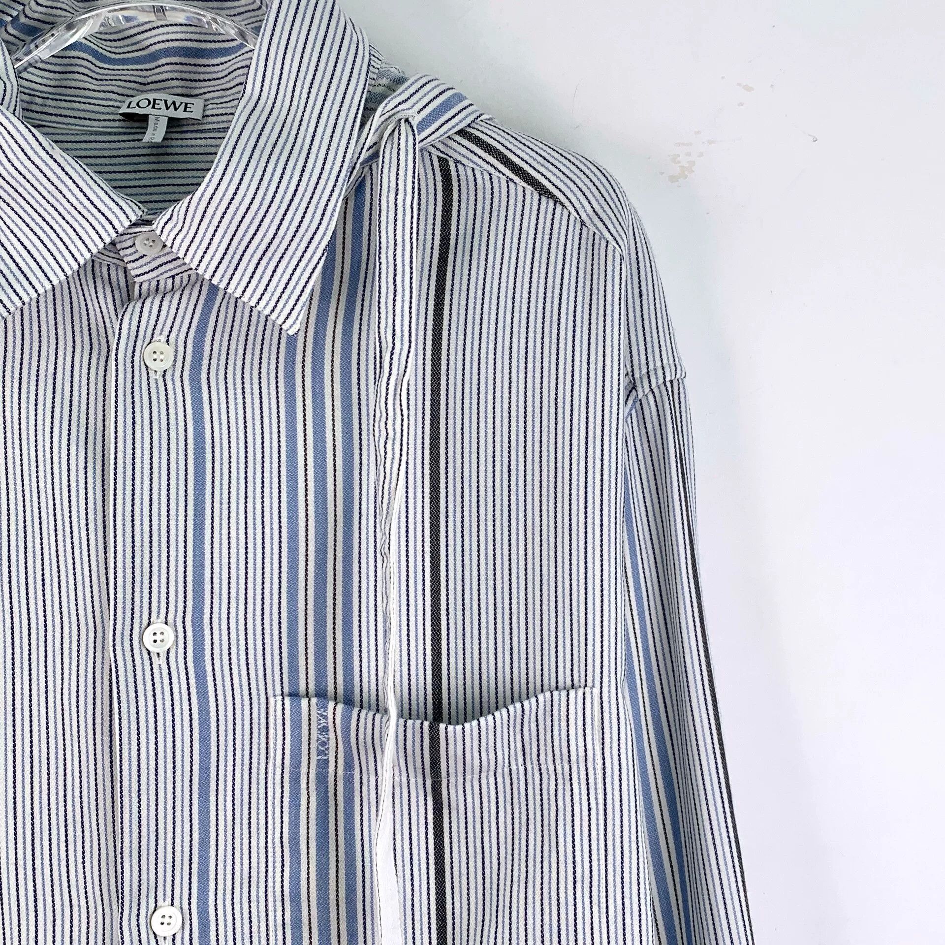 Loewe Loewe Color-Blocked Wool Shirt with Hood Size US M / EU 48-50 / 2 - 3 Thumbnail