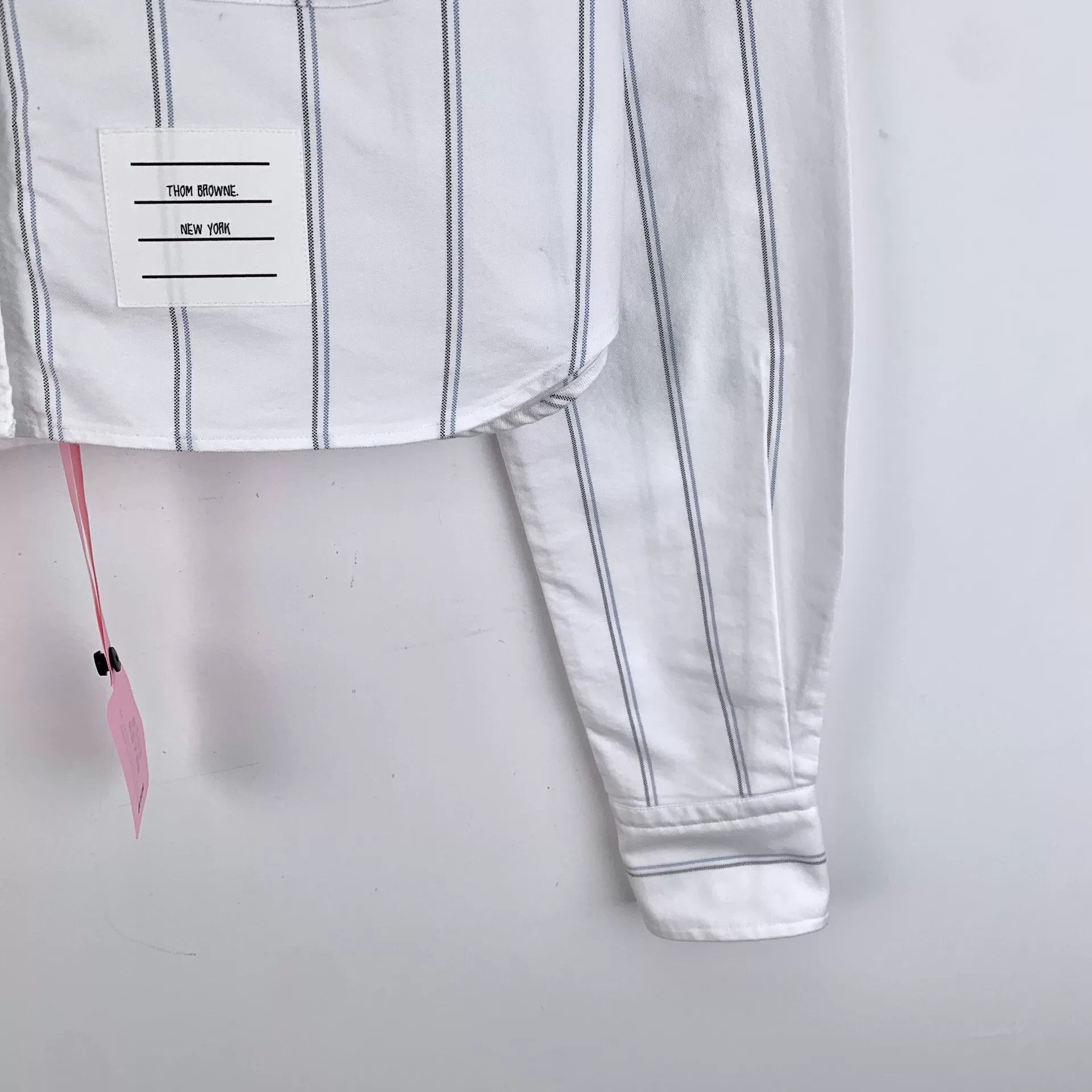 Thom Browne thom browne white striped long sleeve shirt Size US M / EU 48-50 / 2 - 4 Thumbnail