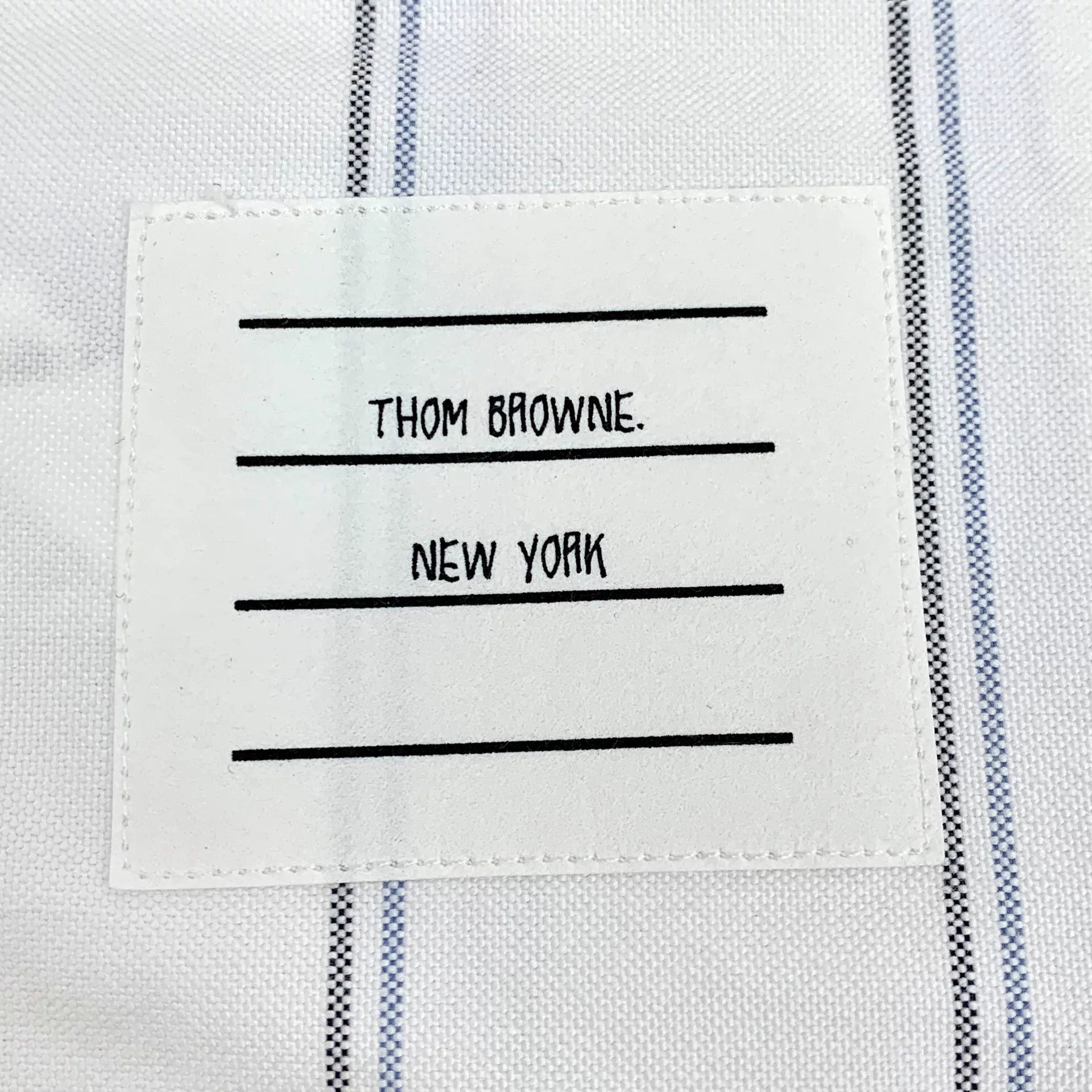 Thom Browne thom browne white striped long sleeve shirt Size US M / EU 48-50 / 2 - 5 Thumbnail