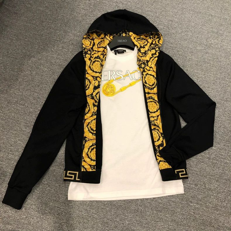 Versace Versace Black Zip-Up Baseball Jacket Size US L / EU 52-54 / 3 - 7 Thumbnail
