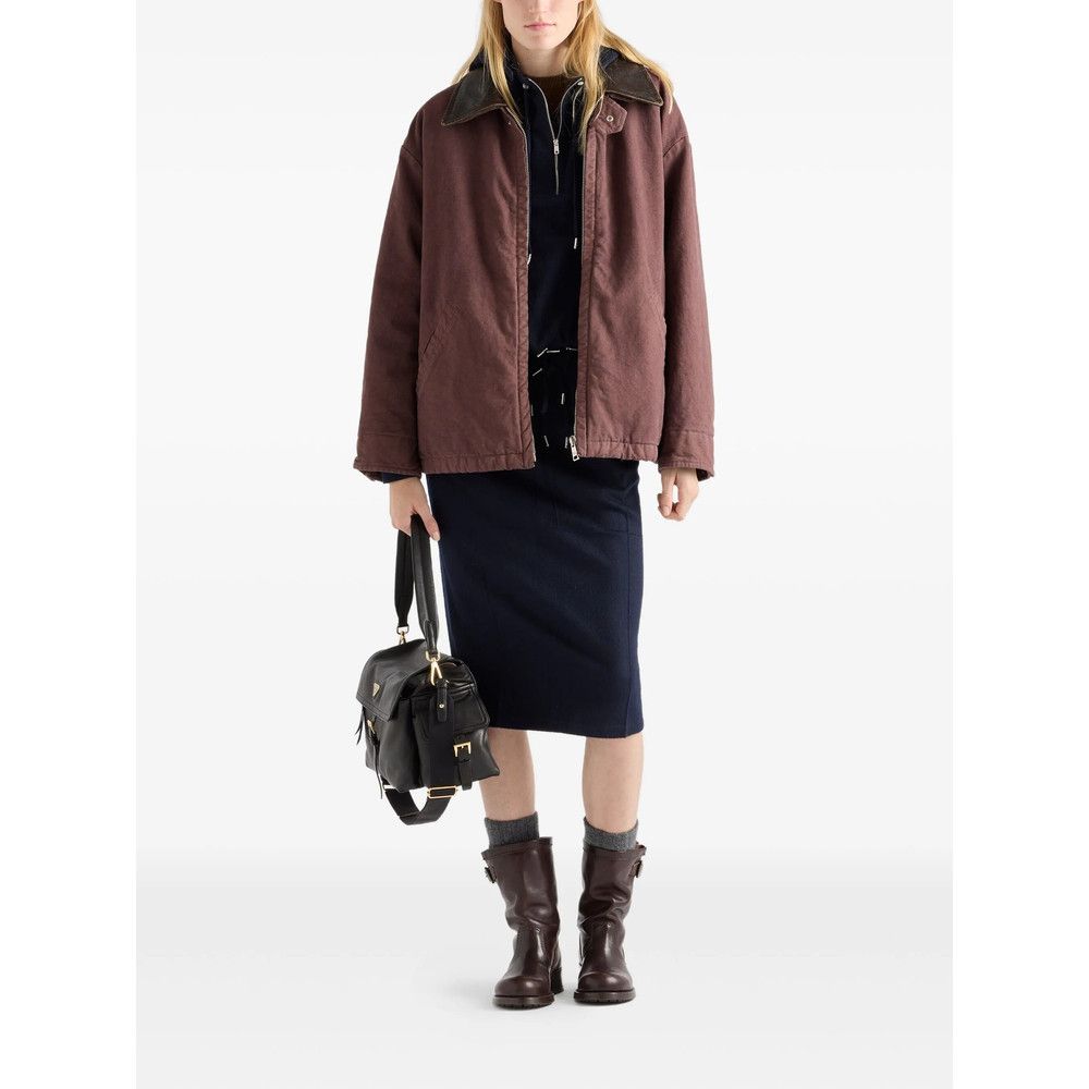 Prada Prada BROWN Jackets - Oversized Jackets Size XS / US 0-2 / IT 36-38 - 3 Thumbnail
