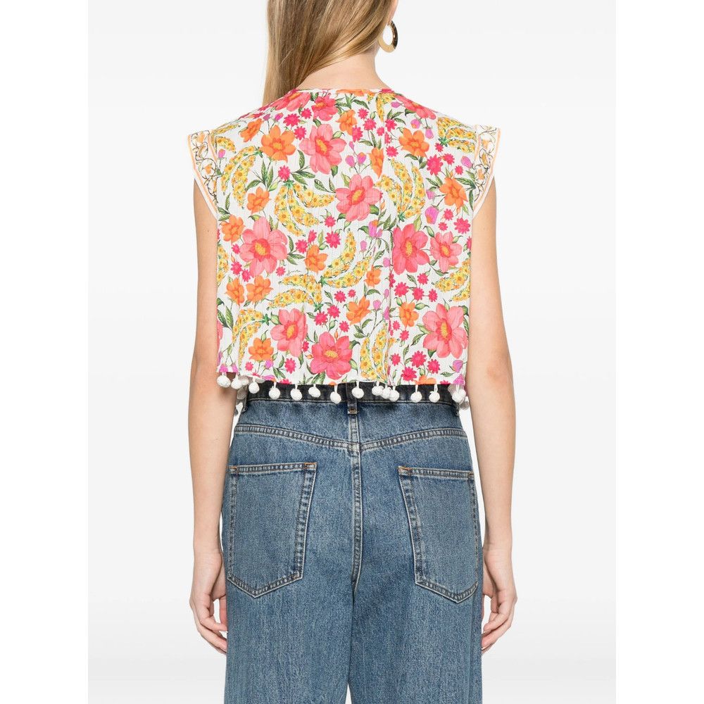 Farm Rio WHITE Tops - Vests & Tank Tops